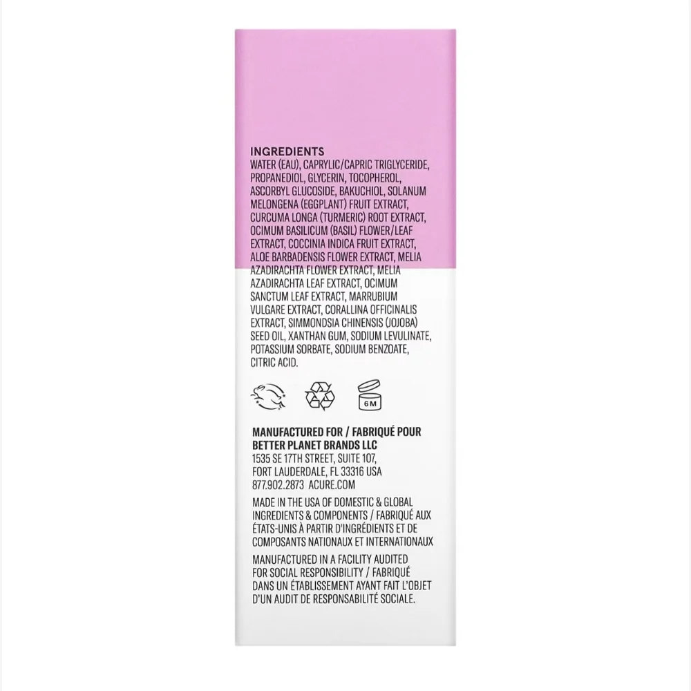 ACURE Facial Serum Rejuvenating Dual Phase Bakuchiol Serum NWT NIB - Picture 7 of 12